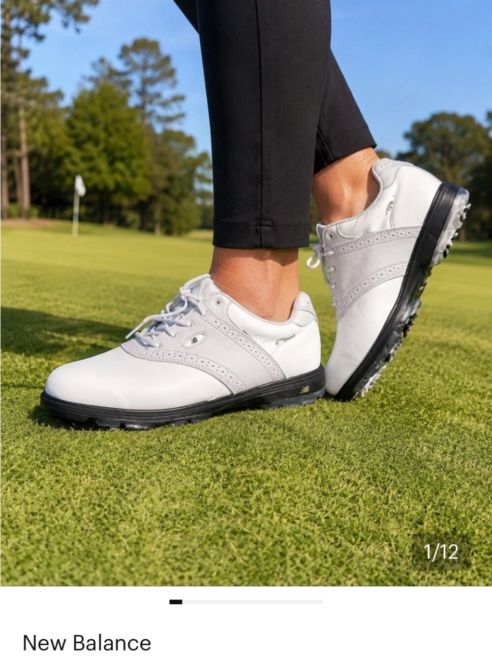 New Balance Women's White and Gray Golf Sneakers